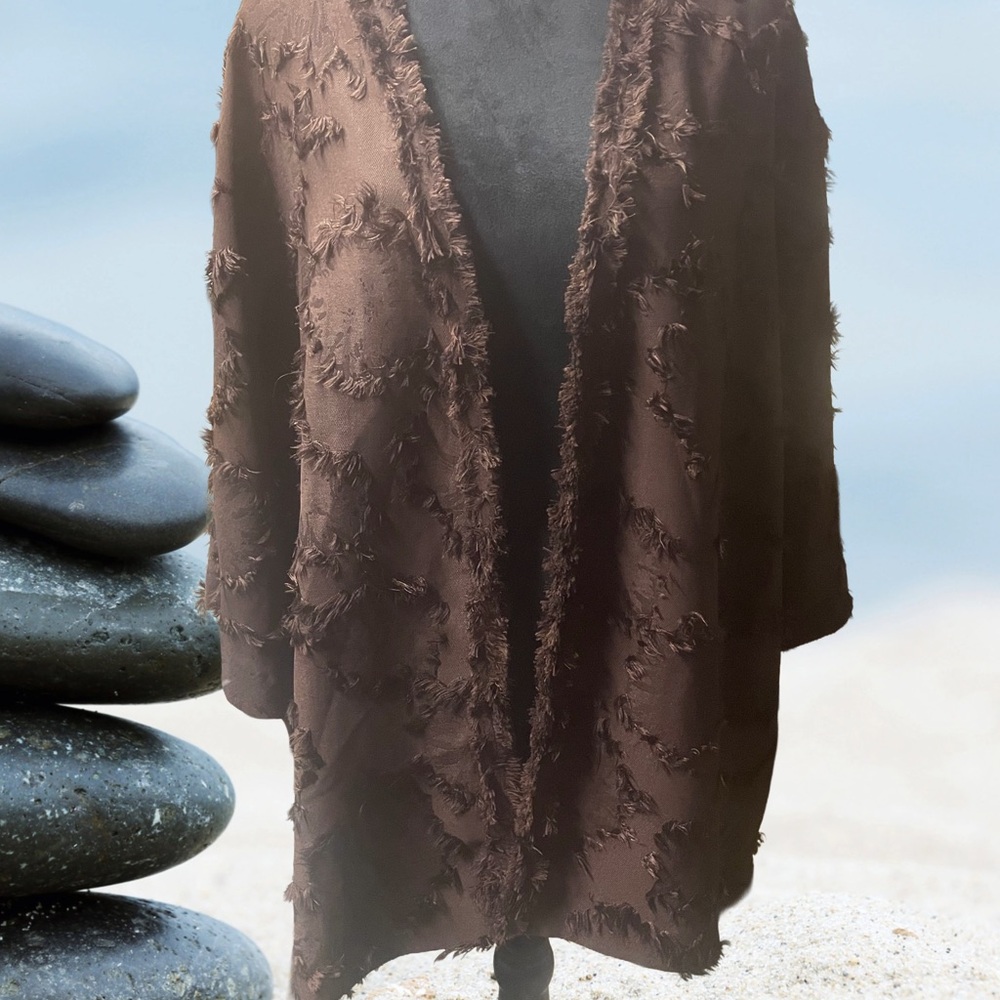 Zara Brown Textured Women's Blazer